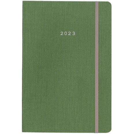 Ημερολόγιο ημερήσιο NEXT Nomad flexi με λάστιχο 17x25cm 2023 πράσινο